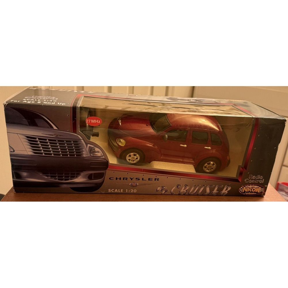NKOK PT CRUISER RC RADIO CONTROL CAR NEW IN OPEN BOX RED COLOR 1/20 SCALE 27 MHz